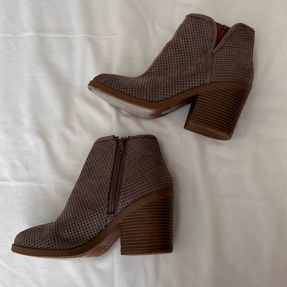 Suede Taupe Booties - Picture 4 of 9